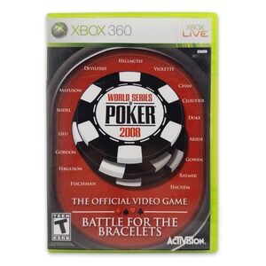 Xbox 360 World Series of Poker 2008 Battle for the‎ Bracelets Video Game